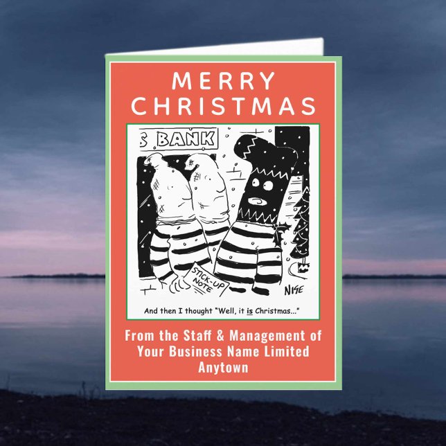 Funny Bank Robbers Christmas Holiday Card (Creator Uploaded)
