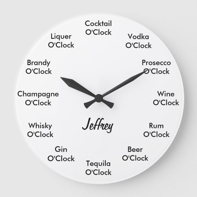 Funny Bar Alcohol Clock Personalized Clock (Front)