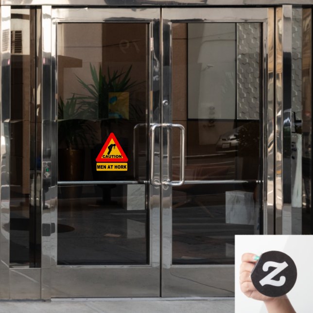 Funny Bar Sign Window Cling (Office Door)