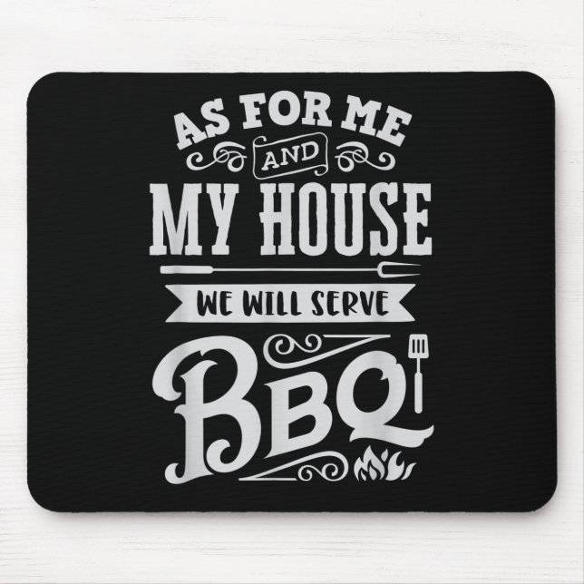 Funny Barbecue Bbq Grilling Joke Grill Master Chef Mouse Pad (Front)