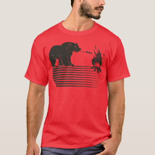 Funny Barbecue Bear Grilling Nature Forest Premium T-Shirt