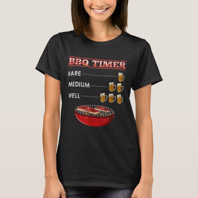 Funny Barbecue Lover Beer Drunk Drinking Gift Idea T-Shirt (Front)