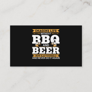 Funny Barbecue Meat Smoking Men BBQ Grilling Business Card