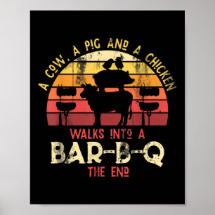 Funny Barbecue Smoked Meat Lover Gift Idea Bbq _1  Poster