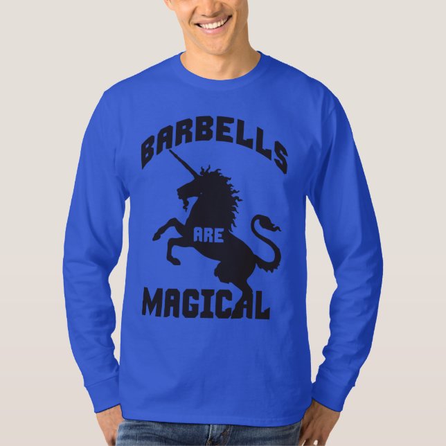 Funny Barbell Lifting Gym Humour T-Shirt (Front)