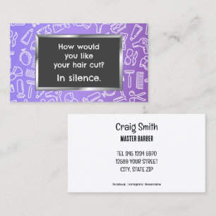 Funny 💇 Barber Business Card
