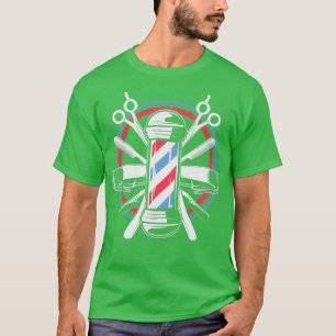 Funny Barber Gift For Men Barbershop Pole Tools Ha T-Shirt