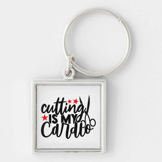 Funny Barber Gift Hairdresser Hair Stylist Key Ring (Front)