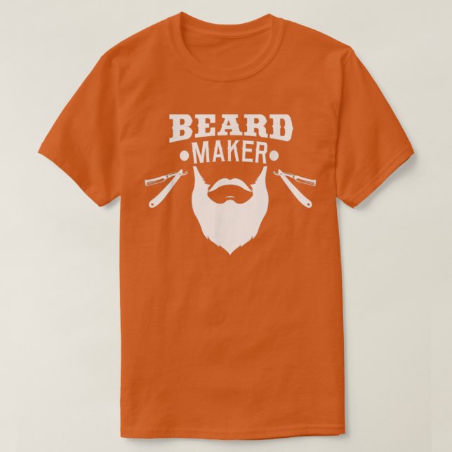 Funny Barber Hairstylist Barbershop Beard Maker Ra T-Shirt (Design Front)