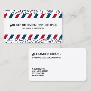 Funny Barbershop Hair Stylist Barber Hairdresser Business Card