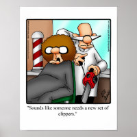 Funny Barbershop Humour Poster