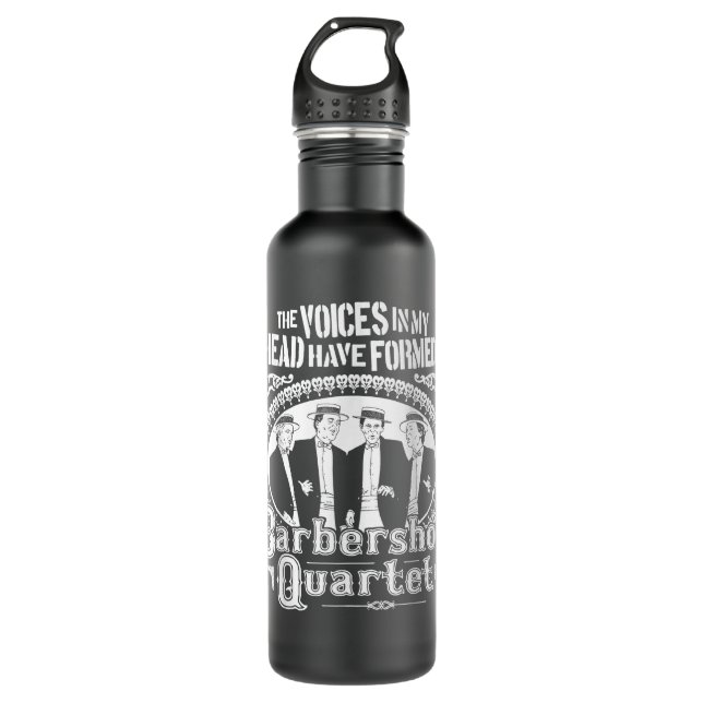 Funny Barbershop Quartet - Music Singing PicksPlac 710 Ml Water Bottle (Front)