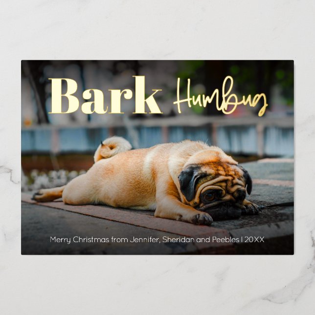 Funny Bark Humbug Dog Custom Photo (Front)