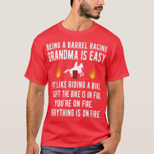 Funny Barrel Racing Grandma Of A Barrel Racer T-Shirt