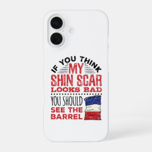 Funny Barrel Racing Shin Scar Rodeo Cowgirl iPhone 16 Case