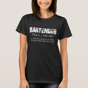 Funny Bartender Alcohol Mixer Barkeeper Jokes T-Shirt