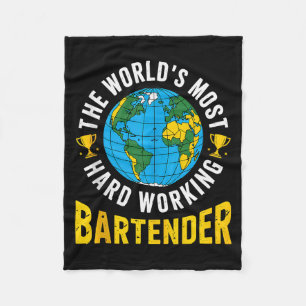 Funny Bartender Barmaid Barman Men Woman Tank Top  Fleece Blanket