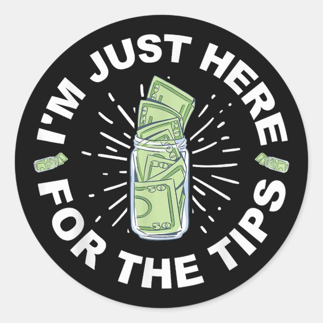 Funny Bartender Just  Classic Round Sticker (Front)
