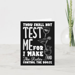 Funny Bartender Thou Shall Not Test Me Quote Card