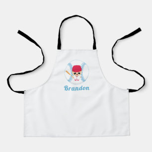 Funny Baseball Boy Player Softball Ball Cute Name  Apron