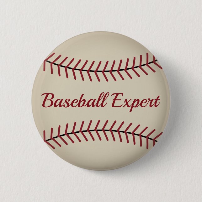 Funny Baseball Button  (Front)
