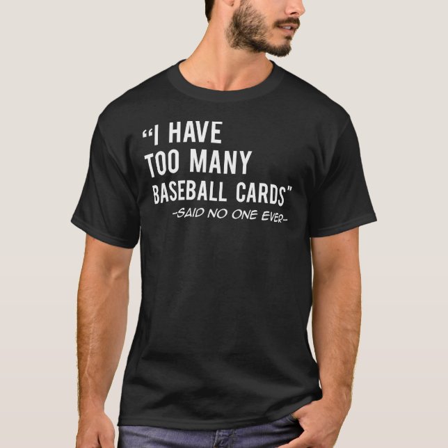 Funny Baseball Cards Collector Gift  T-Shirt (Front)