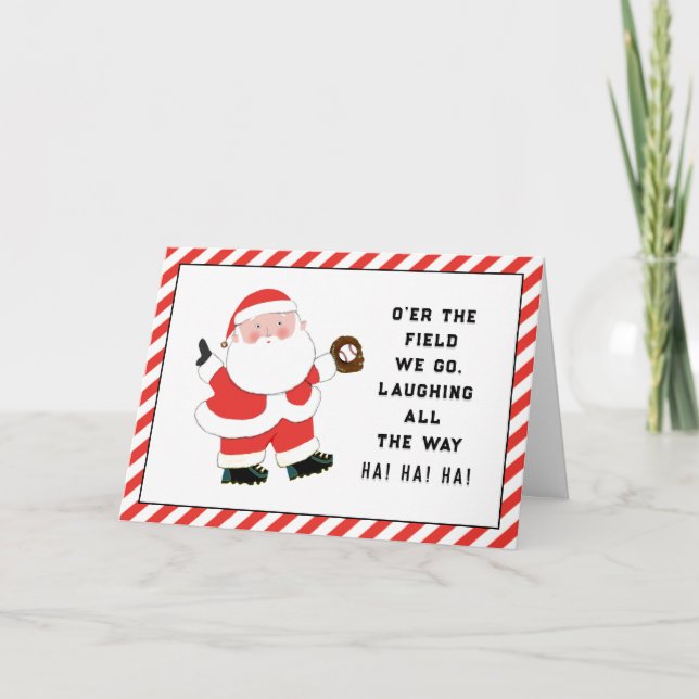 Funny Baseball Christmas Cards (Front)