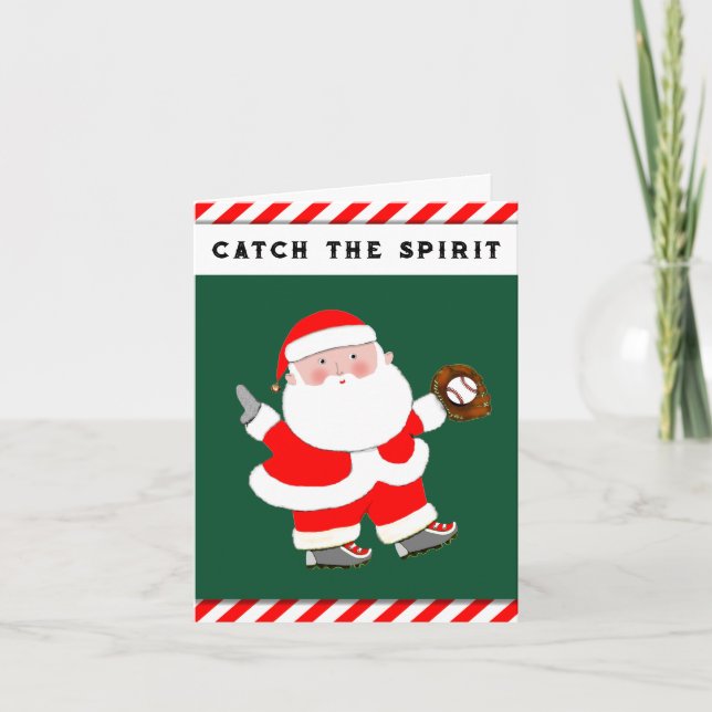 Funny Baseball Christmas Cards (Front)