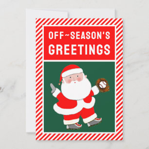 Funny Baseball Christmas Holiday Card