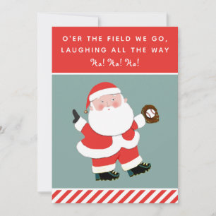 Funny Baseball Christmas Holiday Cards