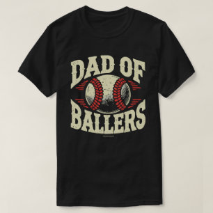 Funny Baseball Dad Graphic Tee - Dad of Ballers