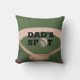 Funny Baseball Dad's Spot Saver Throw Pillow