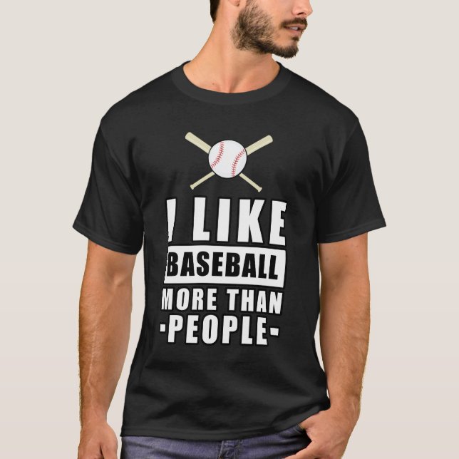 Funny Baseball Design T-Shirt (Front)