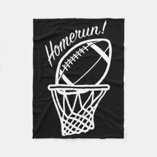 Funny Baseball Football Basketball Sports Novelty  Fleece Blanket