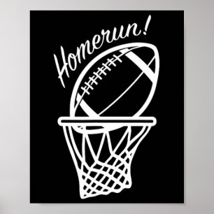 Funny Baseball Football Basketball Sports Novelty Poster