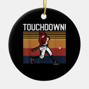 Funny Baseball Football Touchdown Sports Humour Ceramic Tree Decoration