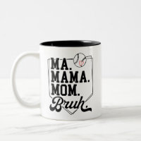 Funny Baseball Mum Bruh with Team Name and Number
