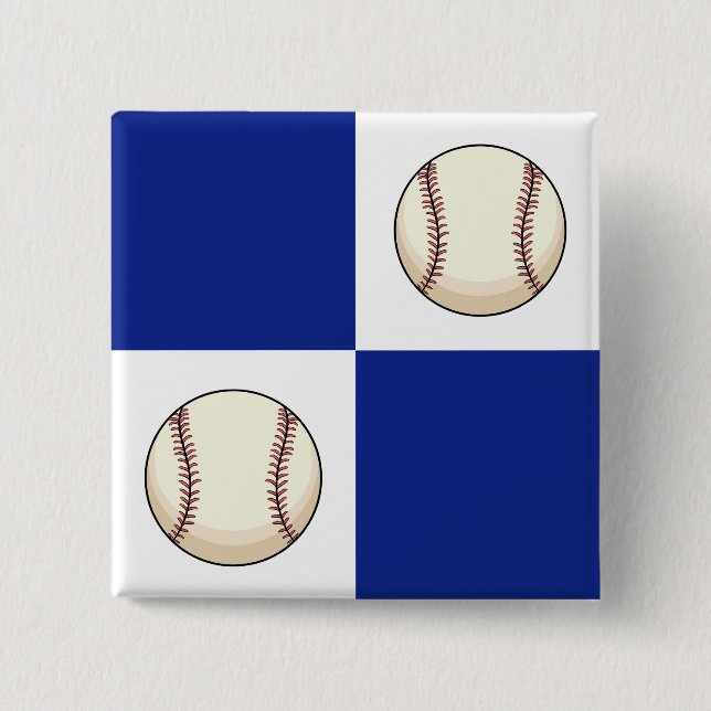 Funny Baseball Photo Template 15 Cm Square Badge (Front)