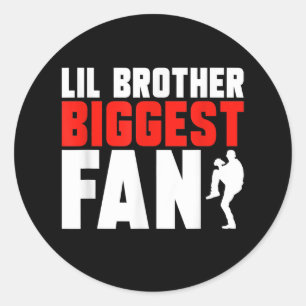 Funny Baseball Pitcher Brother Classic Round Sticker