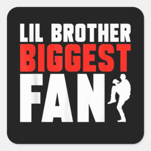 Funny Baseball Pitcher Brother Square Sticker
