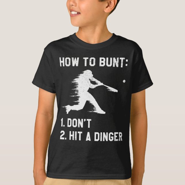 Funny Baseball Player Home Run Fun Humour T-Shirt (Front)