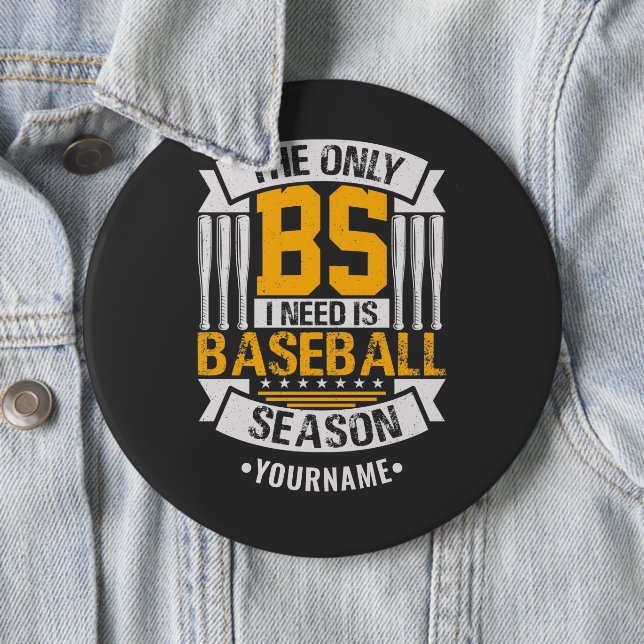 Funny Baseball Sarcasm 6 Cm Round Badge (In Situ)