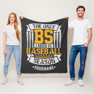 Funny Baseball Sarcasm Fleece Blanket