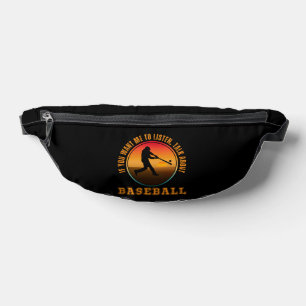 Funny Baseball Saying Vintage Silhouette Player Bum Bags