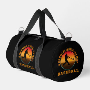 Funny Baseball Saying Vintage Silhouette Player Duffle Bag