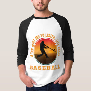 Funny Baseball Saying Vintage Silhouette Player T-Shirt