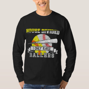 Funny Baseball Softball Divided House Ball Mum T-Shirt
