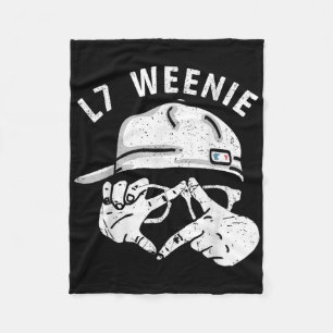 Funny Baseball Softball Season Apparel L7 Weenie Fleece Blanket