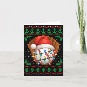 Funny Baseball Xmas Boys Men Women Kids Ugly Chris Card