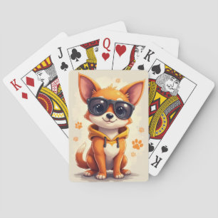 Funny Basenji Kawaii Dog Playing Cards